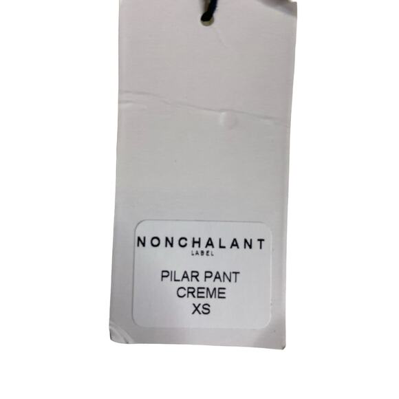 Revolve Nonchalant Label Pilar Pant Trouser Slim Fit Soft Cream White X-Small - Picture 8 of 14